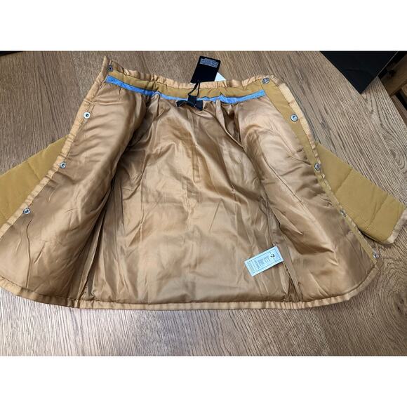 NWT 7 For All Mankind Kids Quilted Snap Front Jacket Cognac Sz 24 Months - Picture 6 of 7
